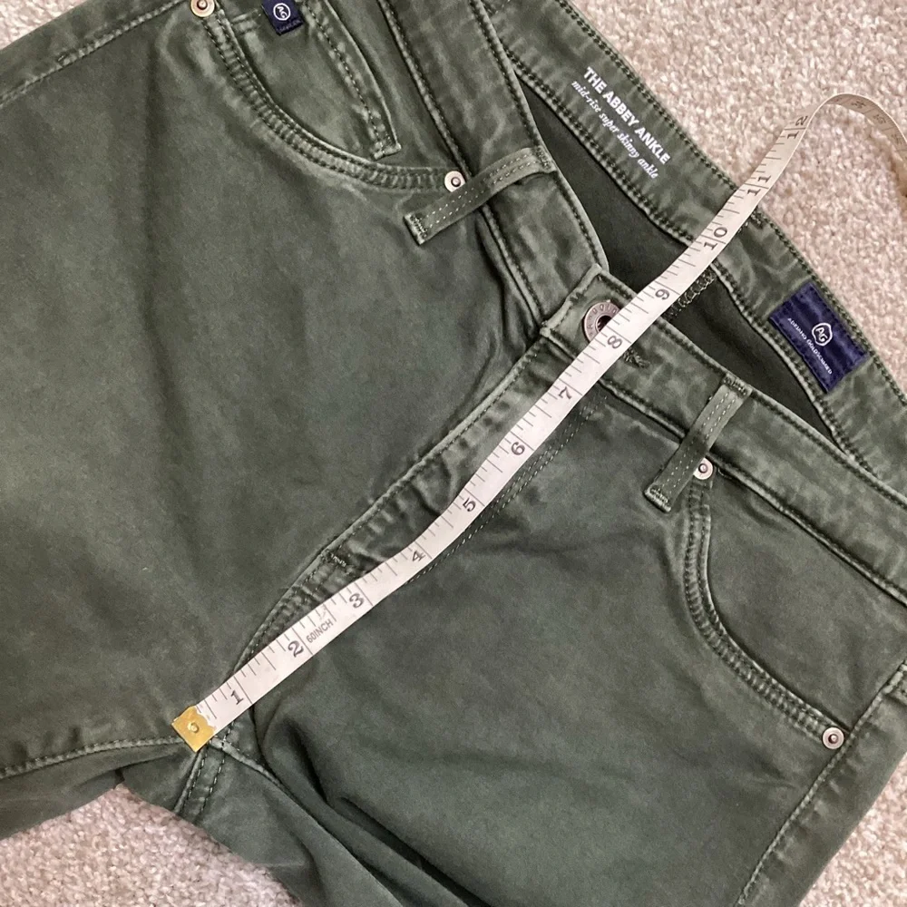 AG The Abbey Sateen Mid-Rise Skinny Ankle Jeans Anthropologie Leg Lengthening 27 - Picture 7 of 10
